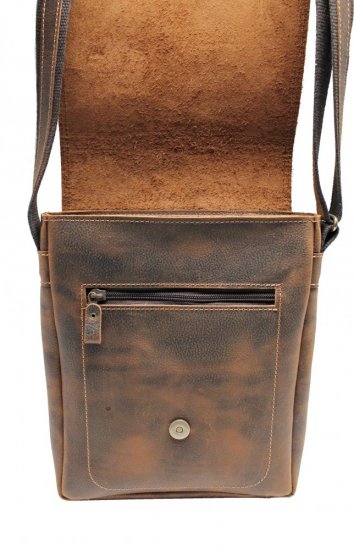 Pánská kožená taška přes rameno Scorteus na iPad 1137/02 hnědá