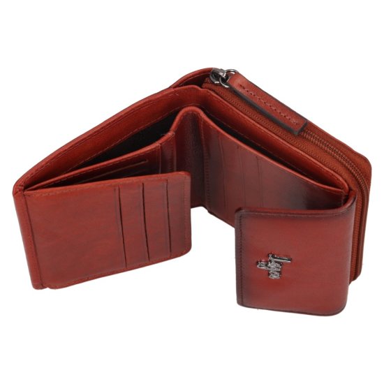 Dámská kožená peněženka LGW 2003D koňak - vnitřní výbava 1