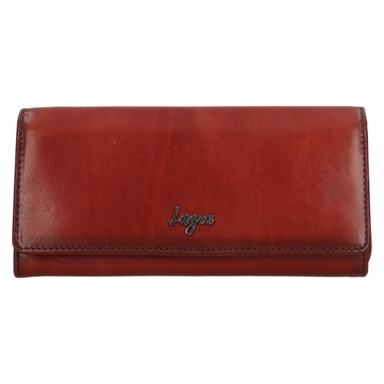 Dámská kožená peněženka LGW 2720 koňak - přední strana