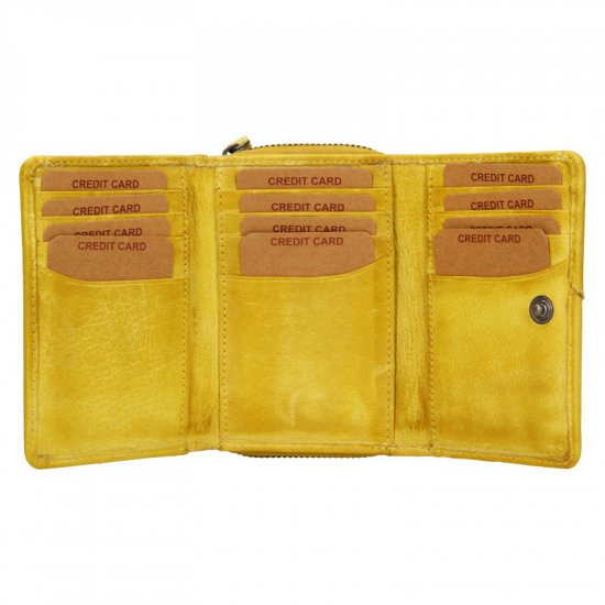 Dámska kožená peňaženka LM-22522/DZ žltá