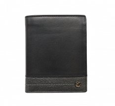 Pánska kožená peňaženka 29513202553 čierna-sivá