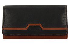 Dámska kožená peňaženka BLC/24787/720 koňak/čierná