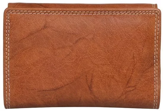 Dámska kožená peňaženka SG-27023 Z koňak - zadný pohľad