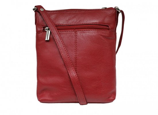Dámska kožená taška cez rameno SG-27001 červená