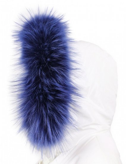 Kožušinový lem na kapucňu - golier medvedíkovec snowtop modrý M 27/5 (65 cm) 2