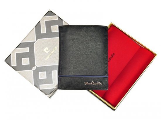 Pánská kožená peněženka Pierre Cardin SAHARA TILAK15 2326 černá + červená 7