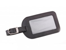 Kožená visačka na batožinu SG-220 čierna