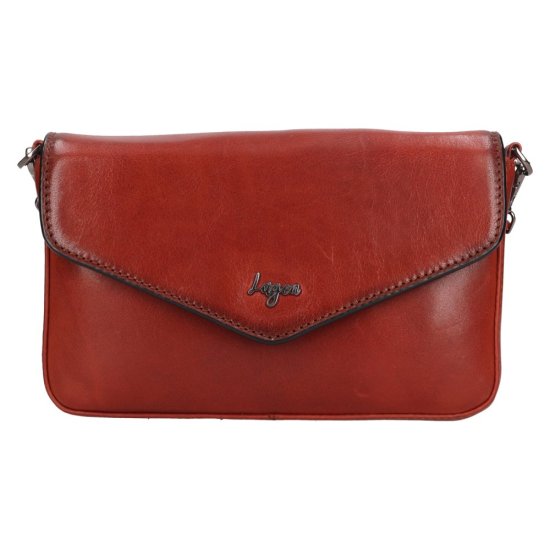 Dámska kožená kabelka LGB 2050 koňak - predná strana