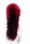 Kožušinový lem na kapucňu - golier medvedíkovec červený M 14/15 (75 cm) 2