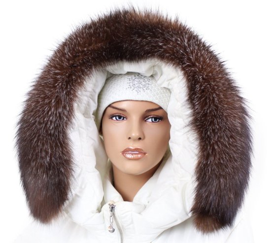 Kožešinový lem na kapuci - límec liška bluefrost wolf LBW 01/6 (75 cm) 1