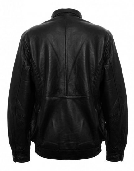 Pánská kožená bunda BADAR černá 1