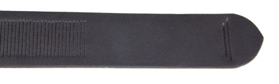 Pánský kožený opasek Lindenmann 21005075 černý - otlak v kůži na vnitřní straně opasku