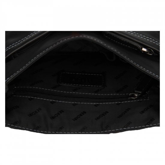 Pánská kožená taška přes rameno BLC/221-1647 černá 11