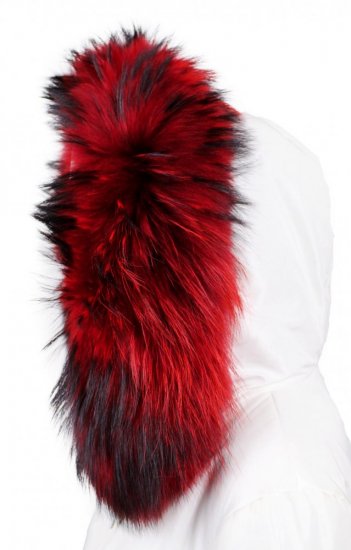 Fur trim on the hood - red raccoon collar M 14/12 (65 cm) 2