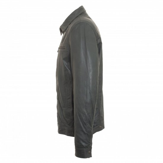 Pánská kožená bunda 8051 Leny grey 1