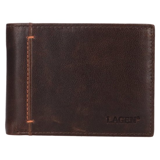 Pánská kožená peněženka 212519 coffee - přední strana