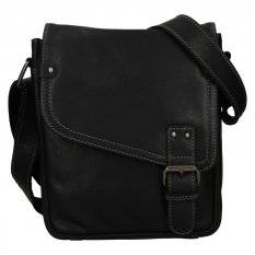 Pánská kožená taška přes rameno BLC/221-1647 černá