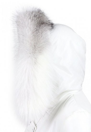 Kožušinový lem na kapucňu - golier líška bluefrost white LB 21/5 (69 cm) 4