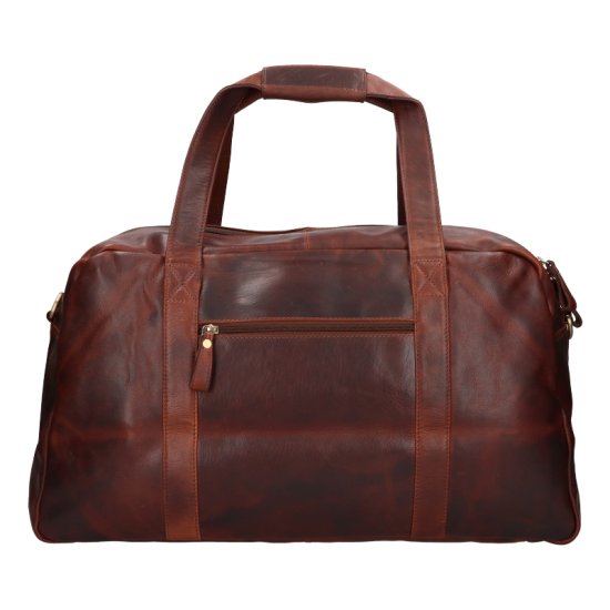 Kožená cestovní taška BLC-221-1414 hnědá melír - zadní strana