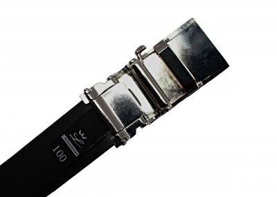 Pánský kožený opasek Lindenmann 21005001 AUTOMATIC černý 5