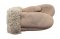 Dámské kožešinové palčáky - béžové (camel)