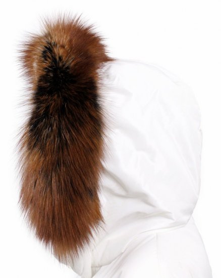 Kožušinový lem na kapucňu - golier líška snowtop black ginger LG 02/2 (63 cm) 2