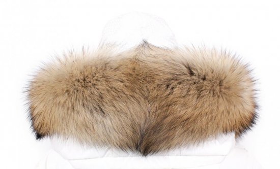 Fur trim on the hood - beige raccoon collar M 01/34 (65 cm) 3