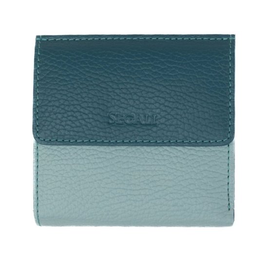Dámska kožená peňaženka 261337 Sage/Peacock Blue
