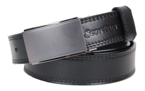 Pánský kožený opasek Scorteus SC 2033/2 černý 1
