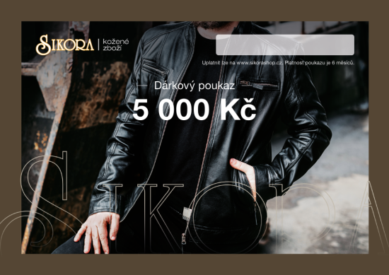 Elektronický dárkový poukaz 5000 Kč