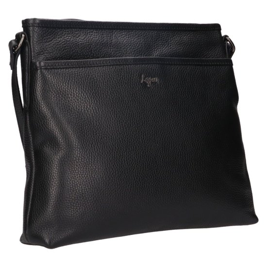 Dámská kožená kabelka 212777 černá 2