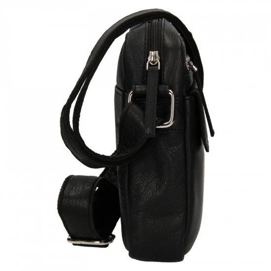 Pánska kožená taška cez rameno BLC-220/1611 čierna