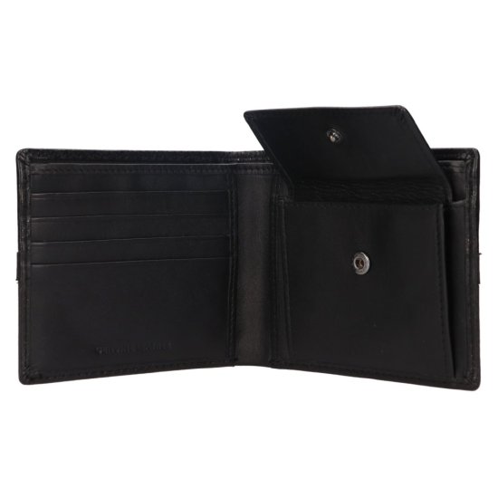 Pánská kožená peněženka 212405 A černá - mincovník