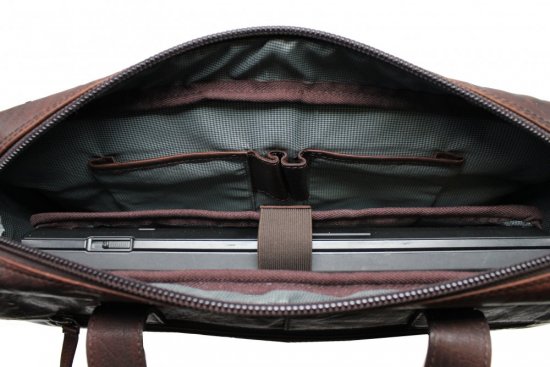 Pánská kožená taška na notebook SPIKES & SPARROW 2341201 tmavě hnědá