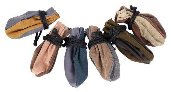 Kožený měšec na mince M 08 - barva: černo-béžová