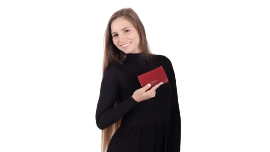 Dámská kožená peněženka SG-23305 CD vínová