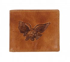 Pánska kožená peňaženka 2104W Eagle koňak