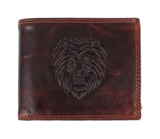 Pánská kožená peněženka 2104W Lion hnědá