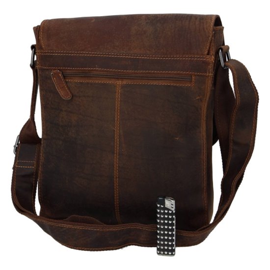 Kožená taška přes rameno UNI Aster hnědá