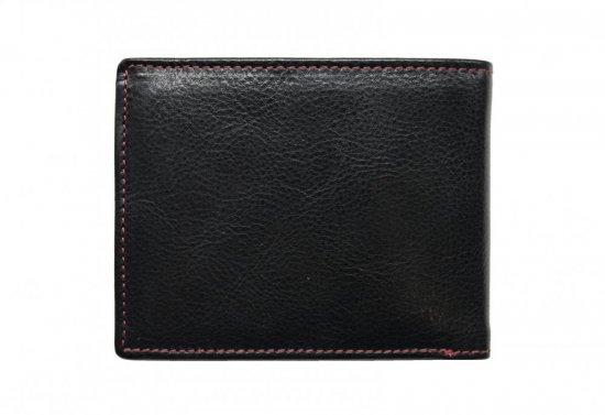 Pánská kožená peněženka 2907114026 černá - červená 1