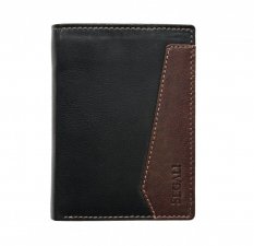 Pánska kožená peňaženka SG-27103 čierna - predný pohľad