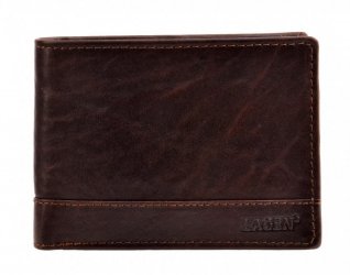Pánska kožená peňaženka LM-264665 / T RFID tm. hnedá