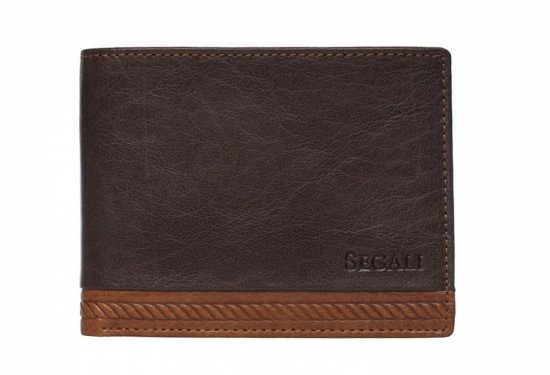 Pánska kožená peňaženka W-281043 hnedá/TAN