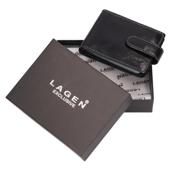Kožený obal na karty a vizitky 21485/T černá - dárkové balení