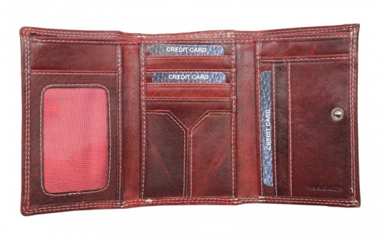 Dámská kožená peněženka SG-27023 červená