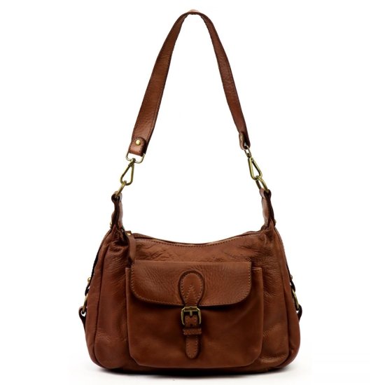 Dámska kožená kabelka Scarlet hnedá 2