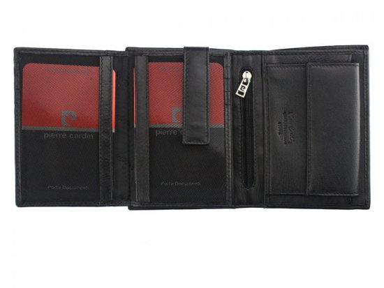 Pánská kožená peněženka Pierre Cardin CB TILAK26 2330 RFID černá + červená 4