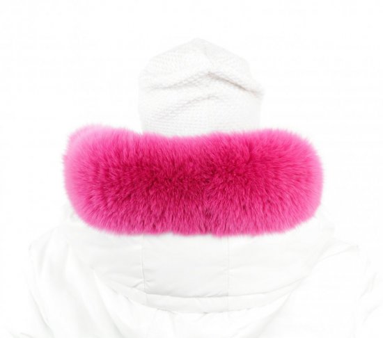 Kožešinový lem na kapuci - límec liška růžová LR-01 (58 cm)