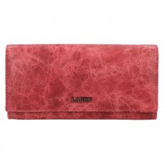 Dámská kožená peněženka LG-22164 růžová - přední pohled
