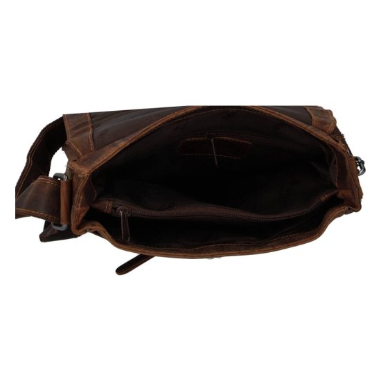 Kožená taška přes rameno UNI Aster hnědá